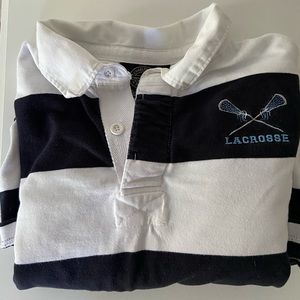 Lacrosse rugby shirt xxl navy and white stripe
